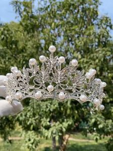 Wedding Crown Hair Jewelry Bridal Hair Accessories Women Baroque Crown Rhinestones Crystal Tiaras Bride Queen Party Crowns Gift