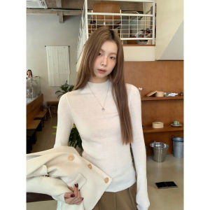 Elegant Casual Half Turtleneck Slim Fit Long Sleeve Sweater
