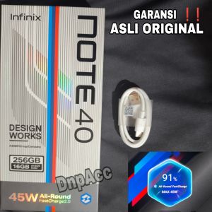 Charger Infinix 45W Note 40 Note 30 Original Fastcharging Isi Daya Super Cepat