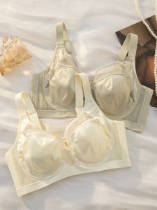 Intimates Womens Breasts Contracting Thin Non-Cup Soft Steel Ring Lace Bra Adjustable Breast Holding Anti-SAG Bra