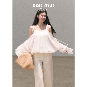 OAKMOO | Áo Blouse Mỏng Dáng Bohemian Tay Chuông