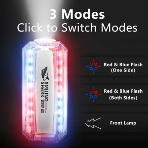 Bicycle LED Light USB Rechargeable Cycling Taillight Helmet Lamp Shoulder Clip Red Blue Warning Flashlight For Camping Running