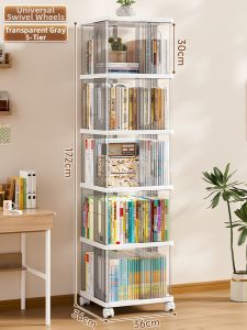 XINGYOU | 360 Degree Rotating Bookshelf For Childrens Picture Books Moving and Wall-leaning