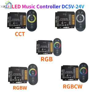 LED Music Synchronization Controller DC5V-24V With RF6 Touch Wireless Remote LED Dimmer For Single Color CCT RGB RGBW RGBCW LED Strip Lights