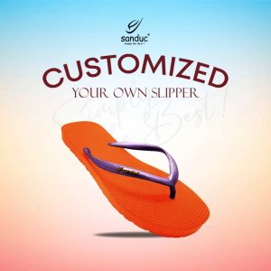Sanduc Getah SR Perempuan Mix & Match Selipar Orange Warna Oren 6 warna