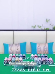 [100pcs/Set]Casino Poker Chips Dealer Playing Texas Set Poker Card Poker Game 德州扑克筹码 筹码币