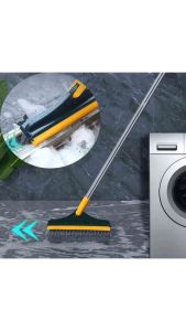 2in1 Floor Tile Cleaning Brush Scrubber Bathroom Toilet Wiper Magic Broom No Dead Corner Crevice Seam BERUS LANTAI