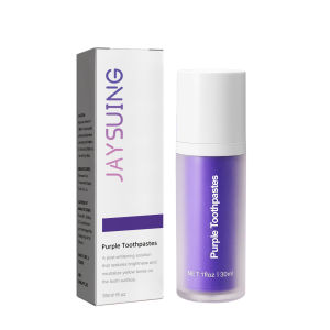 Jaysuing Purple Toothpastes Whitening Sensitive Tartar Yellow Teeth Gum Discomfort Oral Odor Restores Nature Brightness Teeth Color-Corrector Innovation Teeth Whitening Toothpaste 30ml