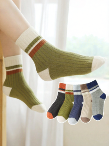 LIUZHISHU | Spring Autumn Winter Child Boy Girl Baby Big Kid Student Mid Calf Socks