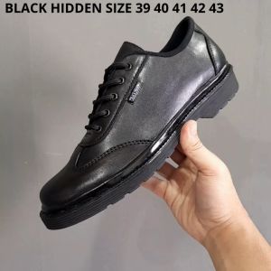BLACK HIDDEN - Sepatu Docmart Pantofel Pria Kerja Formal Low Boots Terbaru
