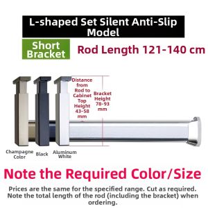 BAIJIAN | Slim Space Vertical/U-Shaped/L-Shaped Closet Hanging Rod