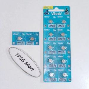 Pin 1.5V AG1 LR60 LR621F 364A LR621 364 LR60 SW621 SG1 SR621 (Pin Alkaline VINNIC)