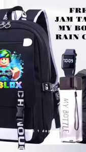 Js Stlye Tas Sekolah Uniseks ROBLOX 0041 Tas Ransel Bahu GandaTas Laptop Mochila Anak