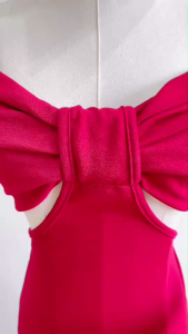 S22489  เดรส สายเดี่ยว เว้าเอว