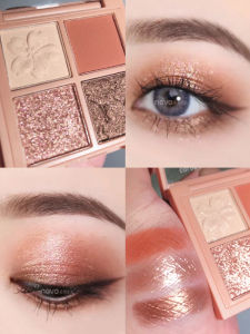 Noovo Four-Color Eyeshadow Palette Dry Rose Earth Tone Light Makeup Smoky Eye 2022 Best Selling Cosmetic Tool for Eyes