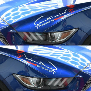 for HONDA CITY Car Front Cover Sticker Light Eyebrow Reflective Auto Decals DIY Body Vinyl Sticker 30x9cm-White