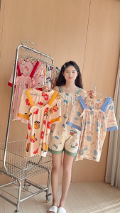🫰🏻 Sweetie Store 🫰🏻 [ READY STOCK ] Women Pyjamas Short Pant Sleeve Cartoon Sleepwear Size M-3XL