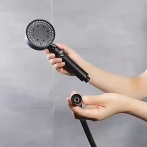3PCS Set Shower Head 5 Spray Modes with Base and Hose High-Pressure Water Flow Bathroom Shower Set