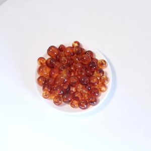 10-200pcs 8/10/12/14/16/18/20mm Amber Color Round Beads Big Hole Loose Spacer Acrylic Bead For DIY Charms Bracelet Necklace Deco