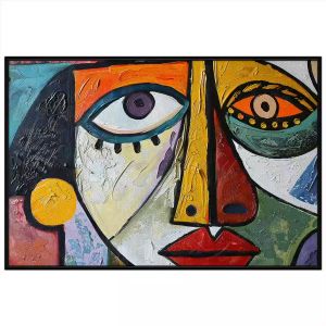 Tranh trừu tượng người picasso chủ đề tâm trạng.Tranh treo tường dán tường trang trí nội thất.CGI-1110