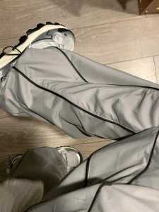 Quần Thể Thao Màu Xám Cạp Cao Dài Rộng Rãi Cho Nữ Quần Ống Rộng Nhanh Khô Quần Dài Thường Ngày Phong Cách Hàn Quốc Mùa Hè 2024