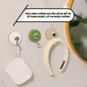 Móc Treo Chân Không Không Khoan ~5kg – Móc Treo Tường Tinh Gọn Cho Nhà Tắm Nhà Bếp Hiện Đại