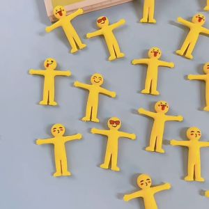 Squishy Toy Fidget Toys Cartoon Yellow Man Expression People Toys for Kids Relieve Stress Toy