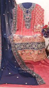 [PRE-ORDER] Ready Made Havye Fox Georgette With Havye Embroidery Work Suit (10-15days delivery)