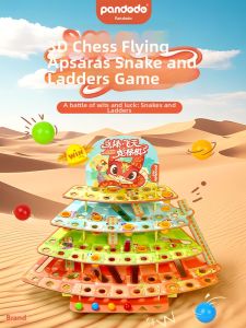 QILEYUAN | Educational Snake Ladder Board Game Chess