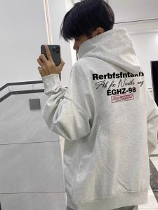 Mens Hoodie Sweatshirt Thin Loose American High Street Hong Kong Style Jacket Top Heavyweight Spring Autumn New Arrival