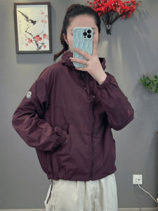 เสื้อแจ็คเก็ตผู้หญิงแขนยาวมีฮู้ดสีพื้น ทรงหลวม ฤดูใบไม้ร่วง 2023 ผ้าฝ้ายผสมโพลีเอสเตอร์ ปกติ ปกติ ปกติ