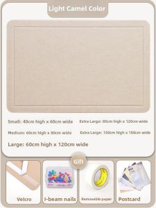 YIMING | Wall Decor No-Drill Photo Wall Background Board Creative Bulletin Board Display Wall