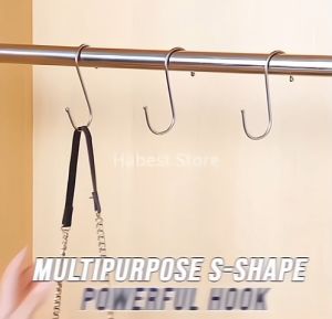 Thicken 304 Stainless Steel S Hook Resistant Weight/Durable/Tahan Karat Cangkuk/Tahan Berat/Tahan Lama
