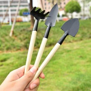 Digeo 3 pcs/Set Mini Potted Loosen Planting Tools Multifunctional Outdoor Vegetable Planting Flower Small Shovel Gardening Tools