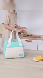 Reusable Lunch Bag Insulated Lunch Box Oxford Cloth Fabric with Aluminum Foil Lunch Tote Handbag for WomenMenOffice