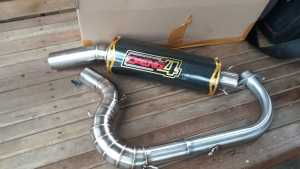 COD Knalpot Daeng sai 4 carbon look all matic Vario Beat Mio Aerox Nmax dll. inlet 38/50 mm