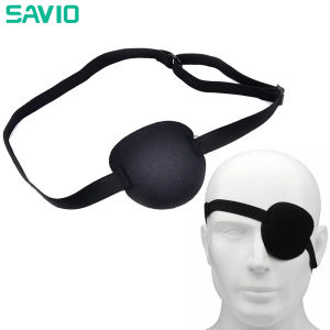 SAVIO Medical Use Concave Eye Patch Foam Groove Single Eye Patch Adjustable Strap Washable Eyeshades
