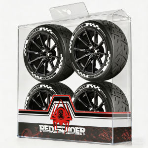 RED SPIDER 4 Cái 66mm Lốp Cao Su Lốp Xe Cho 1/14 MJX HYPER GO 1/16 Arrma MOJAVE JJRC RC Xe Nâng Cấp Bánh Xe Các Bộ Phận