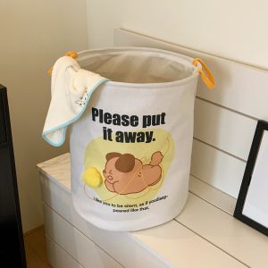 Foldable Bathroom Dirty Clothes Basket Cute Plush Toy Storage Basket Dormitory Laundry Basket Home Use Bedroom Cloth Basket