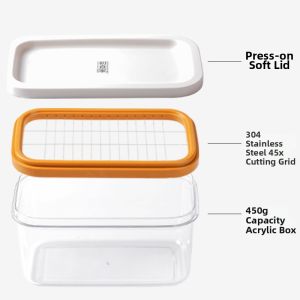 Butter Cheese Storage Box Double Layer Cutting