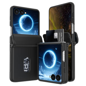 szhaiyu | Phone Case for Samsung Galaxy Z Flip 8 7 6 5 4 3 Flip8 Flip7FE Card Slot Hinge Full-pack Anti-Drop Shockproof Protection Cover