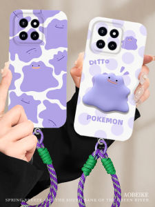 Silicone Protective Case for Xiaomi Mi13/12/12Spro: Full Cover Anti-Fall Stand Wrist Strap & Creative Polka Dot Monster Design