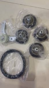Bộ trục Bánh tỳ (con lăn đỡ lồng) và bánh tỳ căng dây curoa máy sấy electroluc 11kg (EDV114)