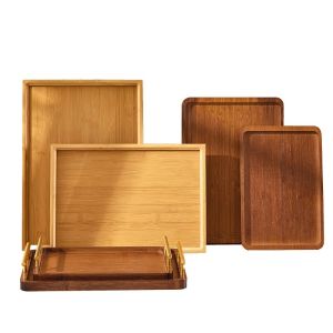 YINXIANG80YIGUAN | Luxurious Wooden Rectangular Tray