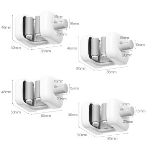 ตู้ส้วมแบบติดผนังพร้อมกิ๊บติดรูปหอยทราย จัดระเบียบพู่กันและด้ามจับได้ 2 ชิ้น อุปกรณ์จัดระเบียบในครัวเรือน