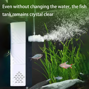 Silent Fish Tank Filters Water Purification Cycle Three-In-One Built-In Small Aquarium Filtration System Oxygen Pump 25W