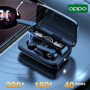 ♥100% sản phẩm gốc + Miễn phí vận chuyển♥Mới Oppo M19 TWS Tai nghe bluetooth 5.3 9D độ trung thực cao tai nghe không dây cảm ứng IPX7 Tai nghe Màn hình hiển thị kỹ thuật số không thấm nước