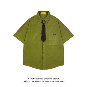 WUKONGYOUHUO | Summer College Style Loose Trendy Casual Versatile Short Sleeve Shirt