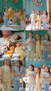 LIBBY BABY terbaru baju bayi Setelan piyama pendek celana Pop 0-3 Bulan 1 PCS