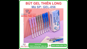 [SALE] COMBO 10 Bút Gel nước GEL-056 có nắp đậy Màu mực đậm tươi sáng An Toàn Không Độc Hại Kiểu dáng sang trọng